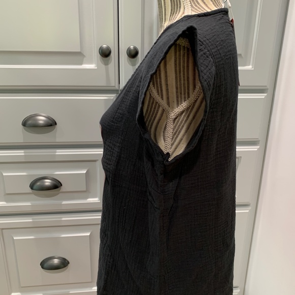 Three Dots Double Gauze Top, Black, Various Sizes, NWT - Picture 4 of 7